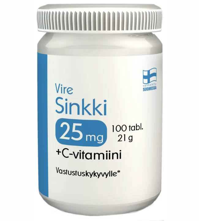 Vire Sinkki + C-vitamiini 25mg