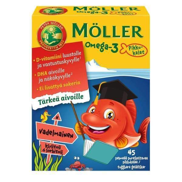 Möller Pikkukalat 45kpl Omega-3 vadelmai