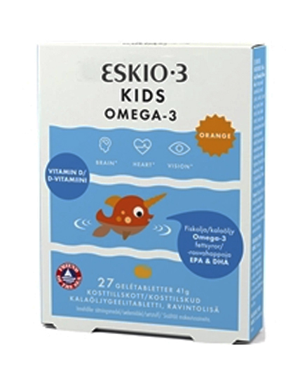 Eskio-3 kids chewable+vitamin D 27 tabl