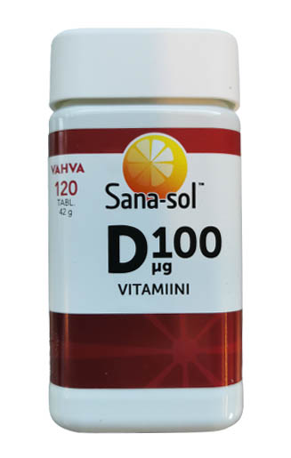 Sana-sol D-vitamiini 100æg 120tabl
