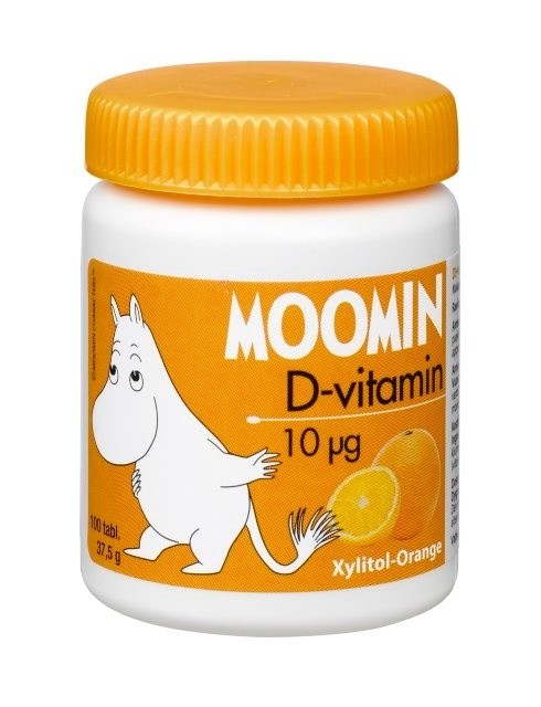Moomin D-vitamin 10æg Xylitol Orange