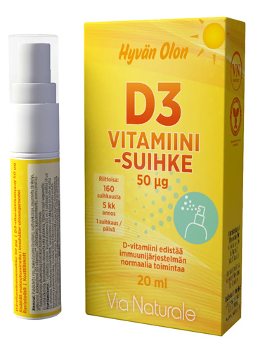 Hyvän Olon D3-vitamiinisuihke 50 ug 20ml