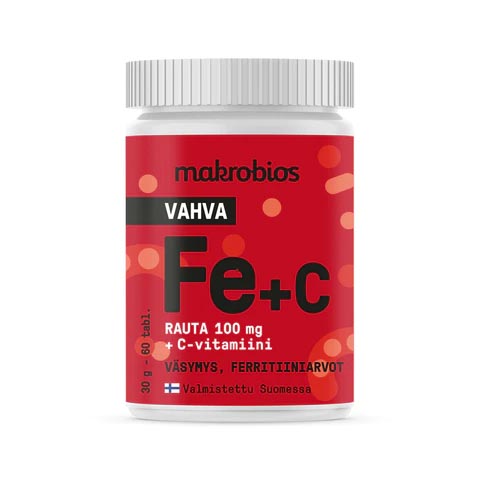 Makrobios Vahva Rauta 100Mg+ C Vitamiini