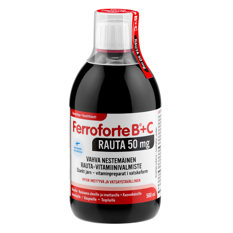 Ferroforte B+C Rauta 50 mg 500 ml ravint