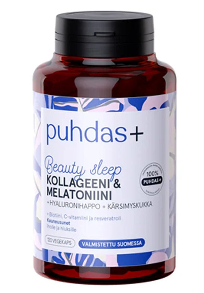 Puhdas+ Kollageeni & Melatoniini Puhdas+ 120 kaps Beauty Sleep