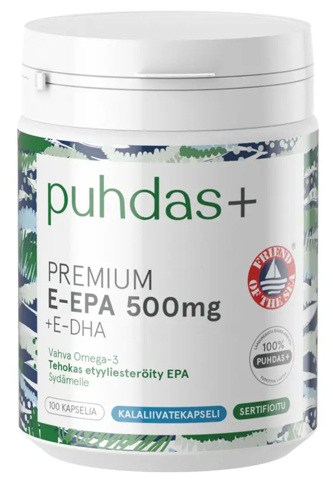 Puhdas+ Premium E-EPA 500 mg +E-DHA