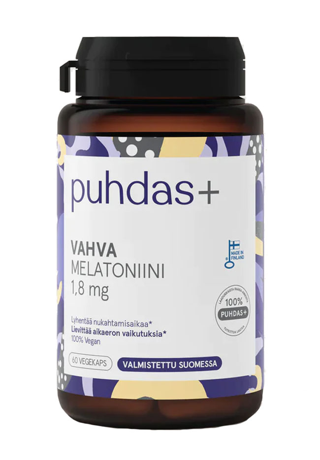 Puhdas+ Vahva Melatoniini 1,8 mg 60 kaps.